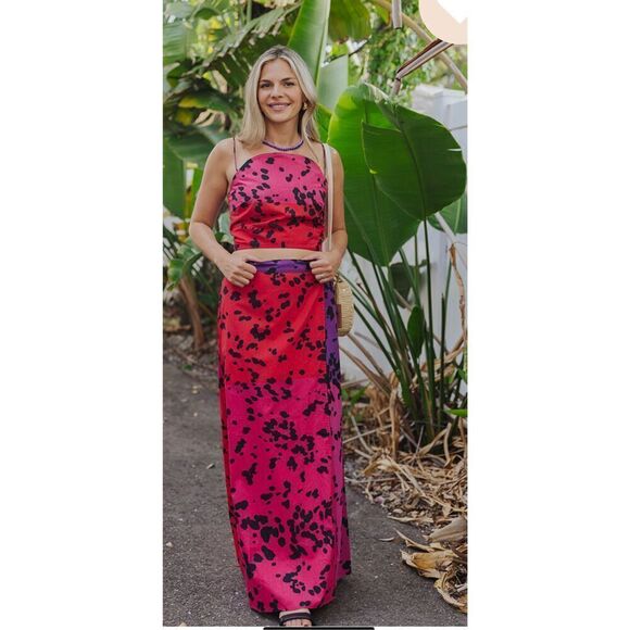 SWF opposite Attract Rouded Top and Wrap Midi Skirt Set NWT $589 size S - Picture 2 of 8